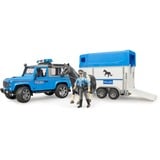 bruder Land Rover Defender politievoertuig met politie te paard Modelvoertuig 02588