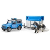 bruder Land Rover Defender politievoertuig met politie te paard Modelvoertuig 02588