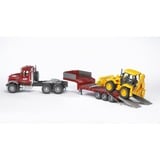 bruder MACK Granite truck met dieplader en JCB 4CX Modelvoertuig 02813