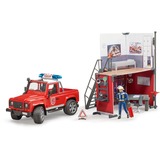 bruder bworld Brandweerkazerne met Land Rover Defender Modelvoertuig 62701