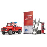 bruder bworld Brandweerkazerne met Land Rover Defender Modelvoertuig 62701