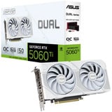 ASUS DUAL GeForce RTX 5060 Ti OC 16G White Edition grafische kaart Wit, 3x DisplayPort, 1x HDMI