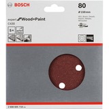 Bosch Schuurpapier EfWP,150mm,K80,5x 