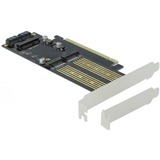 DeLOCK PCI Express x16 Card naar 1x M.2 Key B + 1x NVMe M.2 Key M + 1x mSATA interface kaart