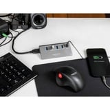 DeLOCK USB-hub 10 Gbps met 4 USB-A + 1 Quick Charge poort Grijs, Incl. voeding