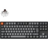 Keychron K8 Max-J3Z, toetsenbord Zwart, BE Lay-out, Keychron Super Brown, RGB leds, 80%, Double-shot ABS, Hot-swappable, Bluetooth, 2.4GHz