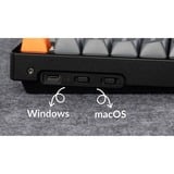Keychron K8 Max-J3Z, toetsenbord Zwart, BE Lay-out, Keychron Super Brown, RGB leds, 80%, Double-shot ABS, Hot-swappable, Bluetooth, 2.4GHz