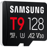 Samsung T9 microSD 128 GB geheugenkaart Zwart, UHS-I U3, Class 10, V30