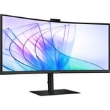 Samsung ViewFinity S6 S65VC 34" Curved UltraWide monitor Zwart, HDMI, DisplayPort, 2x USb-A, USB-B, USB-C, RJ-45