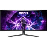 AOC OLED Agon PRO AG346UCD 34" curved gaming monitor Donkergrijs/zwart, 2x HDMI, 1x DisplayPort, USB-A, USB-C, 175 Hz