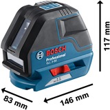 Bosch Lijnlaser GLL 3-50 Professional Set kruislijnlaser Blauw/zwart