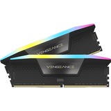 Corsair 32 GB DDR5-5200 Kit werkgeheugen Zwart, CMH32GX5M2B5200C40, Vengeance RGB, XMP