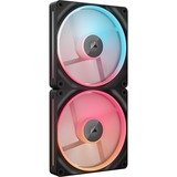 Corsair iCUE LINK LX140-R RGB Reverse Starterskit case fans Zwart, 2 stuks, 140 x 140 x 25 mm, PWM