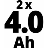 Einhell Einh 2x 4,0Ah & Twincharger Kit PXC set Zwart/rood