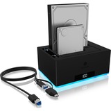 ICY BOX Docking & ClonStation for 2x HDD/SSD (IB-127CL-U3) dockingstation USB 3.0 type A en type C | RGB