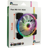 Inter-Tech Argus RS-141 RGB case fan Zwart, 4-pins PWM fan-connector