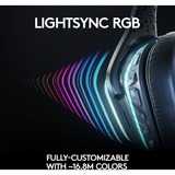 Logitech G935 Wireless 7.1 Surround Sound LIGHTSYNC Gaming Headset Zwart, PC, PlayStation 4, Xbox One, Nintendo Switch, Mobile
