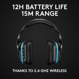 Logitech G935 Wireless 7.1 Surround Sound LIGHTSYNC gaming headset Zwart, Pc, PlayStation 4, Xbox One, Nintendo Switch