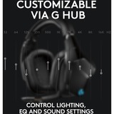 Logitech G935 Wireless 7.1 Surround Sound LIGHTSYNC gaming headset Zwart, Pc, PlayStation 4, Xbox One, Nintendo Switch