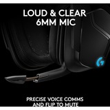 Logitech G935 Wireless 7.1 Surround Sound LIGHTSYNC gaming headset Zwart, Pc, PlayStation 4, Xbox One, Nintendo Switch