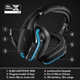 Logitech G935 Wireless 7.1 Surround Sound LIGHTSYNC over-ear gaming headset Zwart, Pc, PlayStation 4, Xbox One, Nintendo Switch