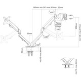 Neomounts FPMA-D650DBLACK flatscreen bureausteun monitorarm Zwart