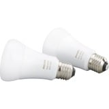 Philips Hue White and Color Ambiance E27 - 2-pack ledlamp 2200K - 6500K, Dimbaar