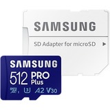 SAMSUNG PRO Plus 512 GB microSDXC (2023)  geheugenkaart UHS-I U3, Class 10, V30, A2