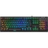Sharkoon SKILLER SGK30 Blue, gaming toetsenbord Zwart, BE Lay-out, Huano Blue, RGB leds