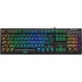 Sharkoon SKILLER SGK30 Blue, gaming toetsenbord Zwart, BE Lay-out, Huano Blue, RGB leds