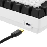 Sharkoon SKILLER SGK50 S3, gaming toetsenbord Wit, US lay-out, Gateron Yellow, RGB leds, Hot-swappable, 75%