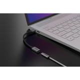 Sitecom USB-A > USB-C Adapter met kabel Grijs/zwart, 0,15 meter