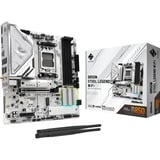 ASRock B850M Steel Legend WiFi socket AM5 moederbord RAID, 2.5 Gb-LAN, Wi-Fi 7, BT, Sound, µATX