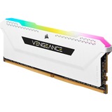 Corsair 16 GB DDR4-3600 Kit werkgeheugen Wit, CMH16GX4M2D3600C18W, Vengeance RGB PRO SL, XMP 2.0