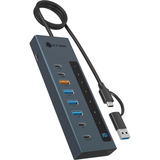 ICY BOX IB-HUB1743-CPD usb-hub Antraciet