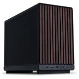 Lian Li A3-mATX Black (Wood Edition) midi tower behuizing Zwart/houtkleur | 2x USB-A | 1x USB-C