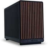 Lian Li A3-mATX Black (Wood Edition) midi tower behuizing Zwart/houtkleur | 2x USB-A | 1x USB-C