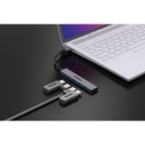 Sitecom USB-A naar 4x USB-A Tiny usb-hub Grijs