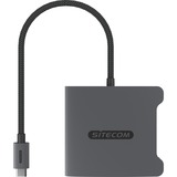Sitecom USB-C naar Triple HDMI Adapter Grijs