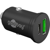 goobay 45W Dual USB PD autolader Zwart, 1x USB-C, 1x USB-A