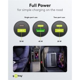 goobay 45W Dual USB PD autolader Zwart, 1x USB-C, 1x USB-A