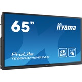 iiyama Prolite TE6504MIS-B2AG 65" 4K Ultra HD Public Display Zwart, 4K UHD, VGA, HDMI, USB-C, WLAN, Touch, Android