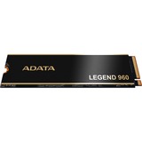 ADATA LEGEND 960 2 TB SSD Donkergrijs/goud, ALEG-960-2TCS, PCIe 4.0 x4, NVMe 1.4, M.2 2280