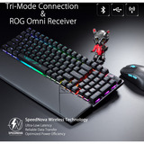 ASUS ROG Strix Scope II 96 Wireless RGB mechanisch gaming toetsenbord Zwart, BE lay-out (AZERTY), ROG NX Snow, 96%, Hot-swappable, Bluetooth, 2.4 GHz, USB 2.0