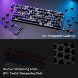 ASUS ROG Strix Scope II 96 Wireless RGB mechanisch gaming toetsenbord Zwart, BE lay-out (AZERTY), ROG NX Snow, 96%, Hot-swappable, Bluetooth, 2.4 GHz, USB 2.0