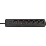 Brennenstuhl Eco-Line 6-voudige stekkerdoos Zwart, 6x stekker