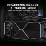 Corsair Premium PCIe 4.0 x16 verlengkabel Zwart, 0,3 meter