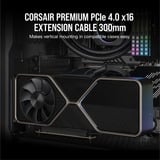 Corsair Premium PCIe 4.0 x16 verlengkabel Zwart, 0,3 meter