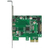 DeLOCK PCIe x1 naar 2x externe SuperSpeed USB-C 3.2 Gen 1 usb-controller 