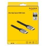DeLOCK Ultra High Speed HDMI kabel Grijs, 3 meter, 8K 60Hz, 48 Gbps